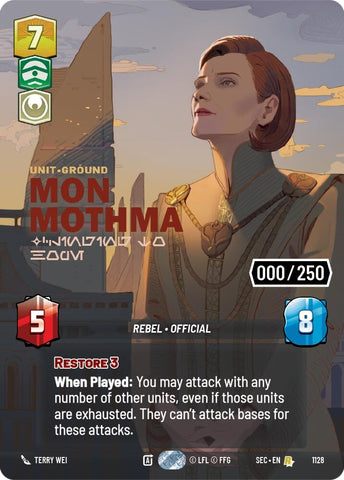 Image for Mon Mothma - Clinging to Hope (Serialized) (1128) (Secrets of Power) - Star Wars: Unlimited