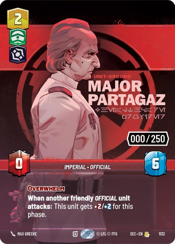 Image for Major Partagaz - Healthcare Provider (Serialized) (1132) (Secrets of Power) - Star Wars: Unlimited
