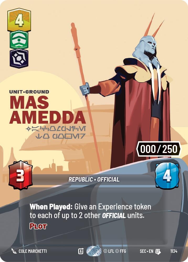 Image for Mas Amedda - Accomplice to Power (Serialized) (1134) (Secrets of Power) - Star Wars: Unlimited