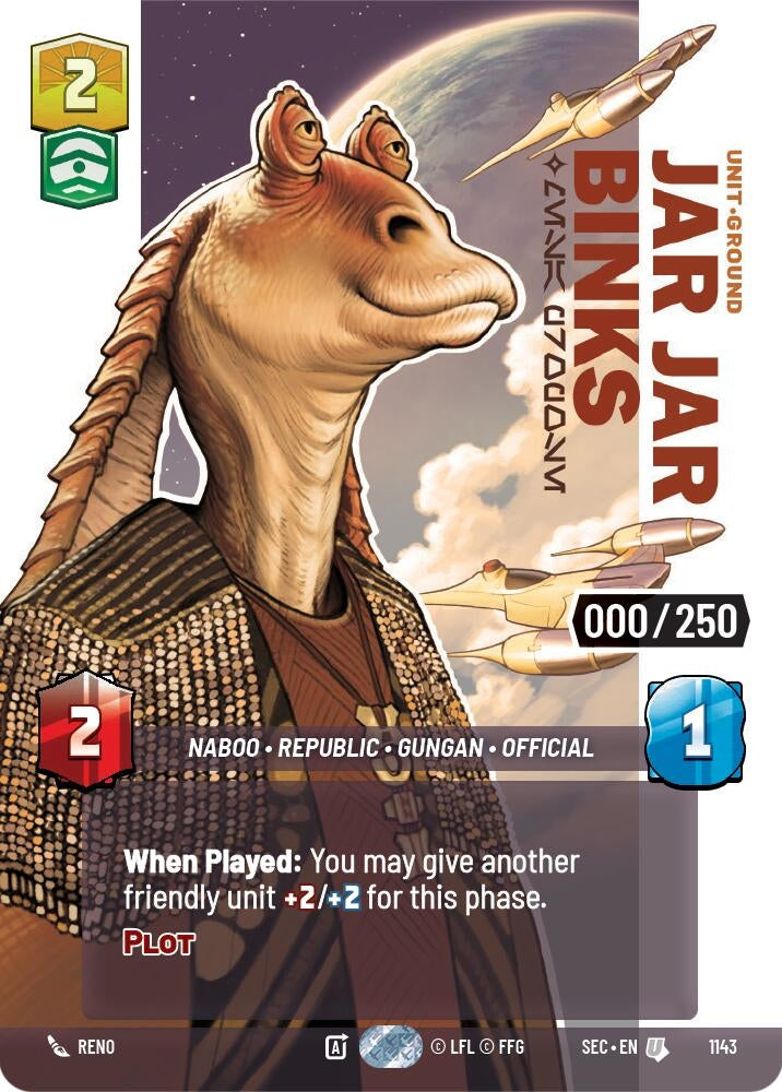 Image for Jar Jar Binks - Mesa Propose (Serialized) (1143) (Secrets of Power) - Star Wars: Unlimited