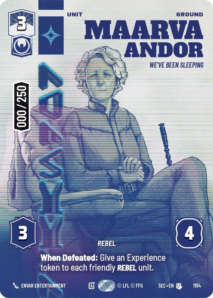 Image for Maarva Andor - We've Been Sleeping (Serialized) (1154) (Secrets of Power) - Star Wars: Unlimited
