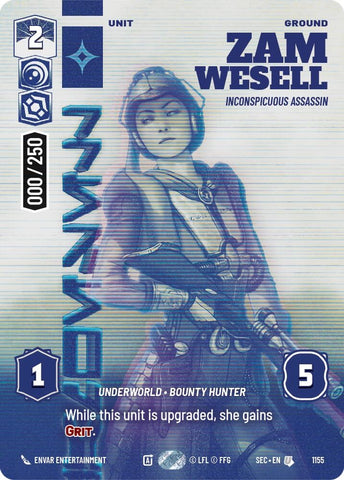 Image for Zam Wesell - Inconspicuous Assassin (Serialized) (1155) (Secrets of Power) - Star Wars: Unlimited