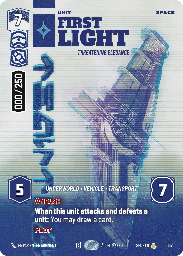 Image for First Light - Threatening Elegance (Serialized) (1157) (Secrets of Power) - Star Wars: Unlimited