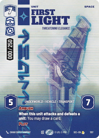 Image for First Light - Threatening Elegance (Serialized) (1157) (Secrets of Power) - Star Wars: Unlimited