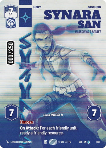 Image for Synara San - Harboring a Secret (Serialized) (1167) (Secrets of Power) - Star Wars: Unlimited