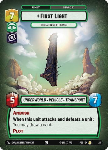 Image for First Light - Threatening Elegance (25) - Star Wars: Unlimited