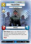 Image for Galen Erso - You'll Never Win (31) - Star Wars: Unlimited