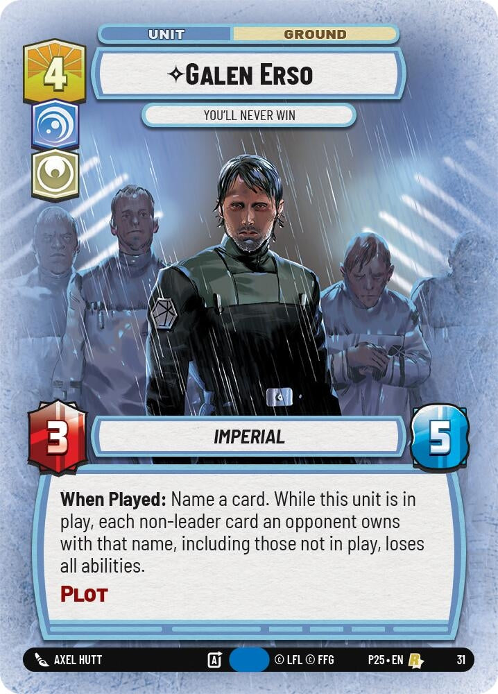 Image for Galen Erso - You'll Never Win (31) - Star Wars: Unlimited