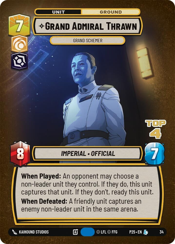 Image for Grand Admiral Thrawn - Grand Schemer (Top 4) (34) - Star Wars: Unlimited