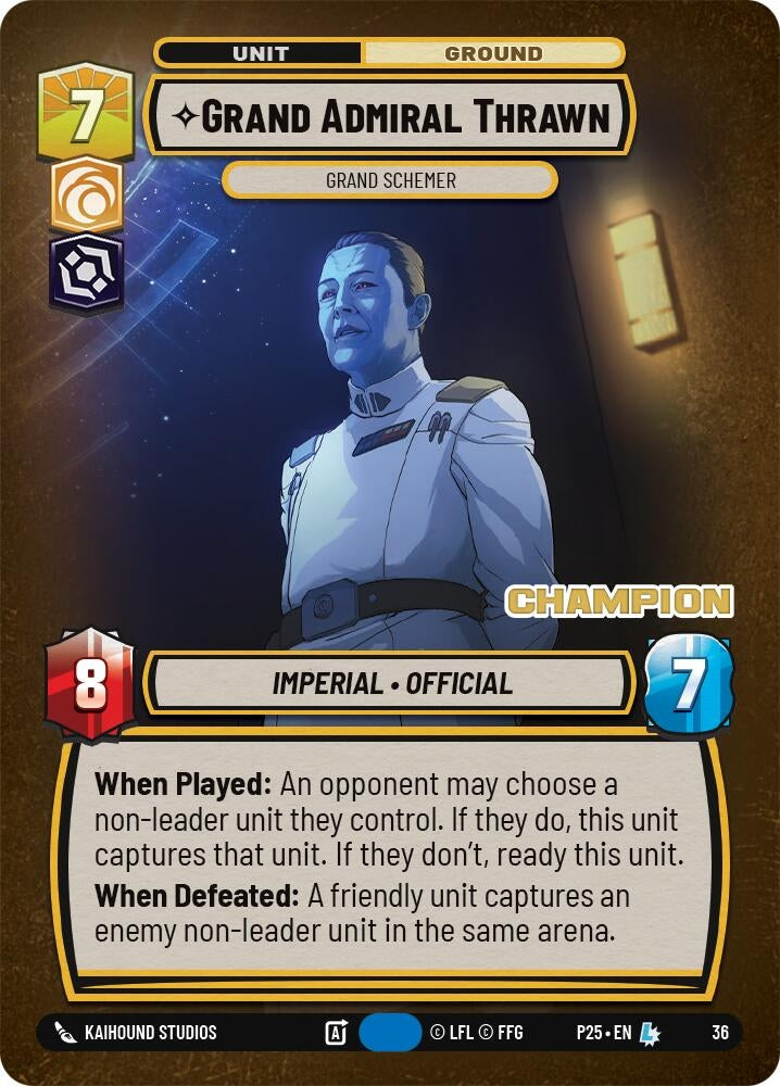 Image for Grand Admiral Thrawn - Grand Schemer (Champion) (36) - Star Wars: Unlimited