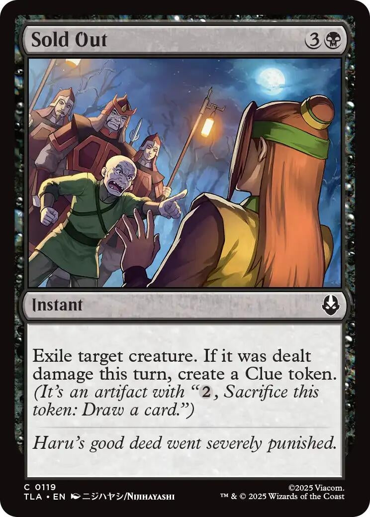 Image for Sold Out (119) (Avatar: The Last Airbender) - Magic: The Gathering