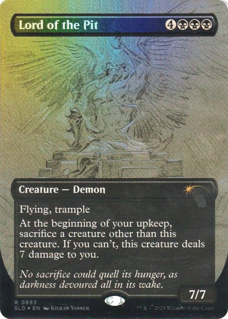 Image for Lord of the Pit (Sketch Showcase) (Rainbow Foil) (893) (Secret Lair Drop Series) - Magic: The Gathering