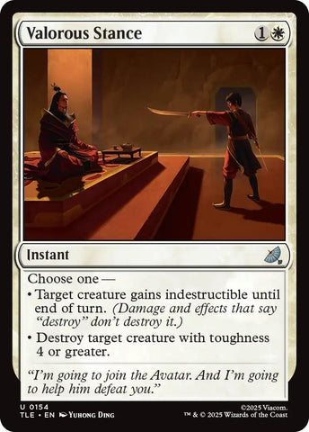 Image for Valorous Stance (154) (Avatar: The Last Airbender: Eternal-Legal) - Magic: The Gathering