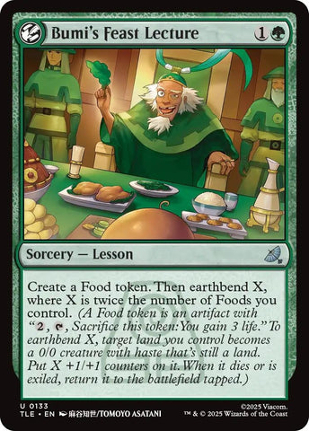 Image for Bumi's Feast Lecture (133) (Avatar: The Last Airbender: Eternal-Legal) - Magic: The Gathering