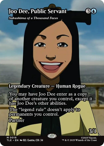 Image for Joo Dee, Public Servant - Sakashima of a Thousand Faces (Borderless) (18) (Avatar: The Last Airbender: Eternal-Legal) - Magic: The Gathering