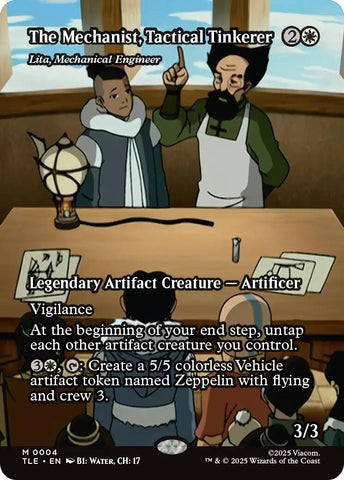 Image for The Mechanist, Tactical Tinkerer - Lita, Mechanical Engineer (Borderless) (4) (Avatar: The Last Airbender: Eternal-Legal) - Magic: The Gathering