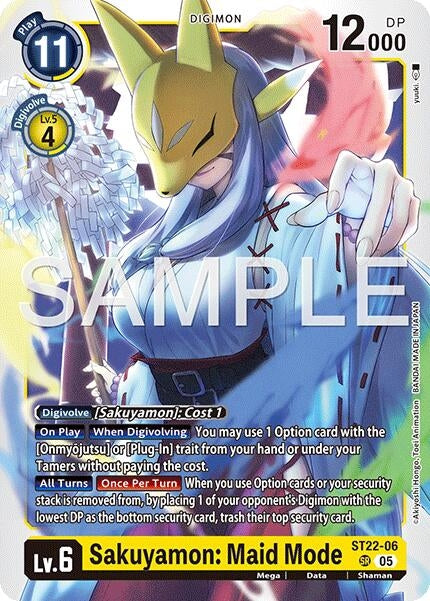 Image for Sakuyamon: Maid Mode (ST22-06 SR) - Digimon Card Game
