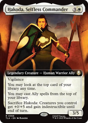 Image for Hakoda, Selfless Commander (Extended Art) (366) (Avatar: The Last Airbender) - Magic: The Gathering