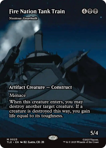 Image for Fire Nation Tank Train - Noxious Gearhulk (Borderless) (25) (Avatar: The Last Airbender: Eternal-Legal) - Magic: The Gathering