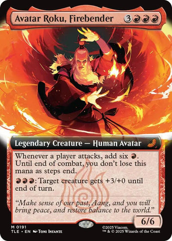 Image for Avatar Roku, Firebender (Extended Art) (191) (Avatar: The Last Airbender: Eternal-Legal) - Magic: The Gathering