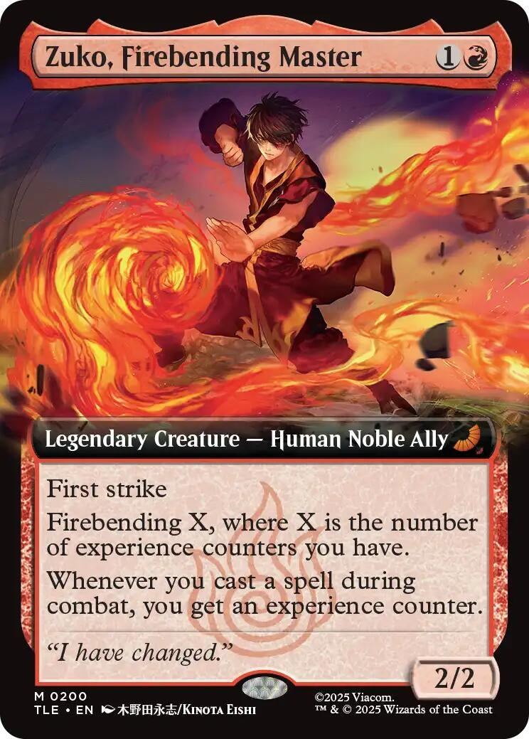 Image for Zuko, Firebending Master (Extended Art) (200) (Avatar: The Last Airbender: Eternal-Legal) - Magic: The Gathering