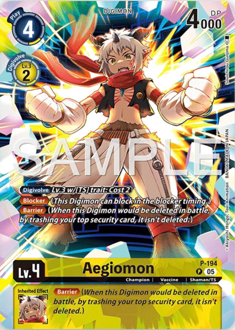 Image for Aegiomon (Digimon Story: Time Stranger Collector's Edition) (P-194 P) - Digimon Card Game