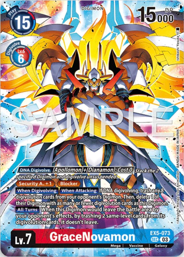 Image for GraceNovamon (Digimon Story: Time Stranger Collector's Edition) (EX5-073 SEC) - Digimon Card Game