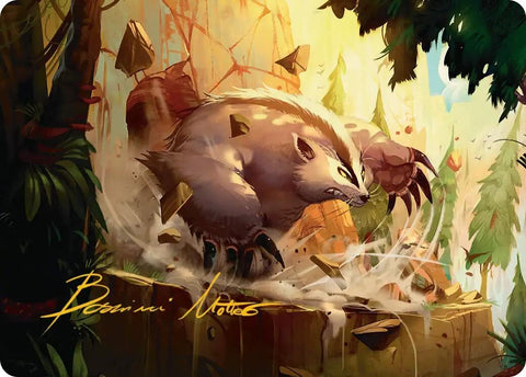 Image for Badgermole Art Card (Gold-Stamped Signature) (12) - Magic: The Gathering