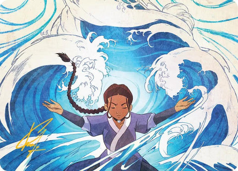Image for Katara, Water Tribe's Hope Art Card (Gold-Stamped Signature) (48) - Magic: The Gathering