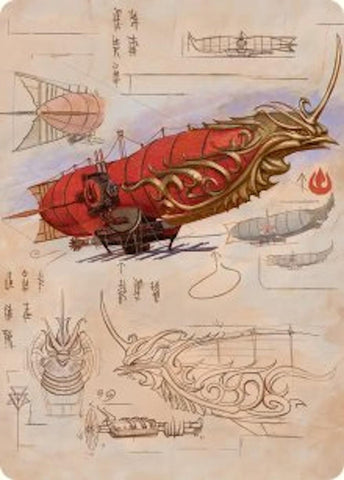 Image for Phoenix Fleet Airship Art Card (35) - Magic: The Gathering