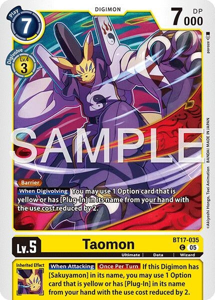 Image for Taomon (BT17-035) (Alternate Art) (BT17-035 C) - Digimon Card Game