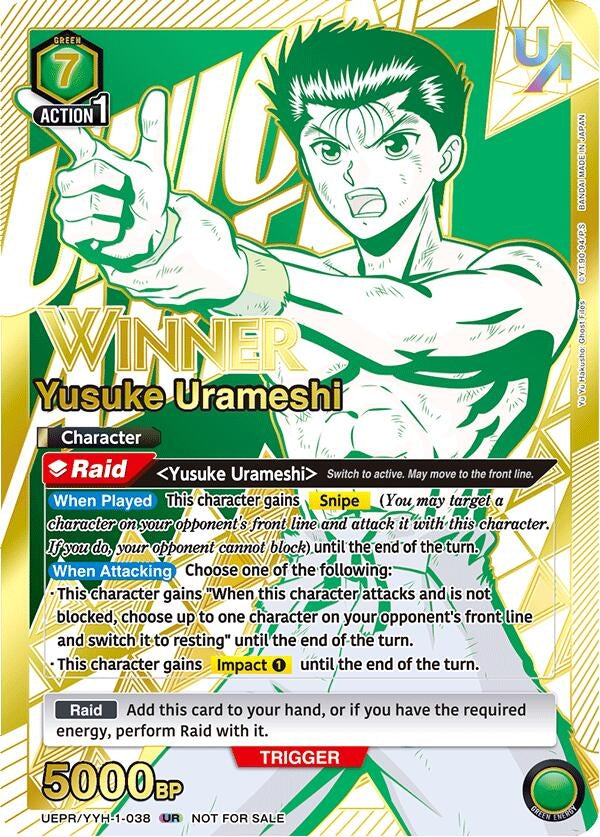 Image for Yusuke Urameshi (038) (Winner) (UEPR/YYH-1-038) - Union Arena