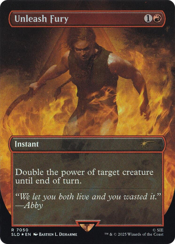 Image for Unleash Fury (Rainbow Foil) (7050) (Secret Lair Drop Series) - Magic: The Gathering
