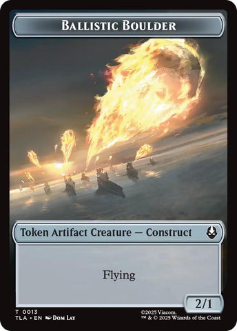 Image for Ballistic Boulder // Soldier (0011) Double-Sided Token (13 // 11) - Magic: The Gathering