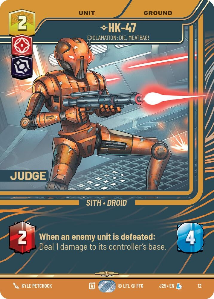 Image for HK-47 - Exclamation: Die, Meatbag! (12) - Star Wars: Unlimited