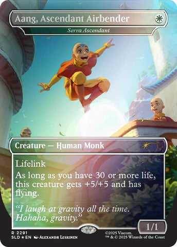 Image for Aang, Ascendant Airbender - Serra Ascendant (Rainbow Foil) (2291) (Secret Lair Drop Series) - Magic: The Gathering