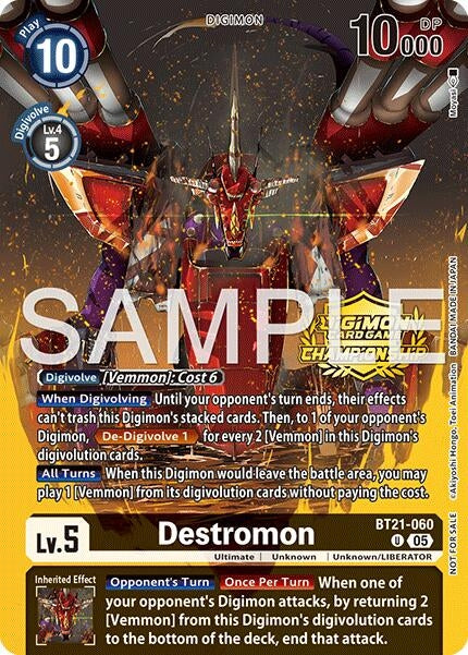 Image for Destromon (Championship 25-26 Season 2 Tamers Pack) (BT21-060 U) - Digimon Card Game
