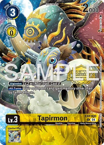 Image for Tapirmon (Championship 25-26 Season 2 Tamers Pack) (EX8-030 C) - Digimon Card Game