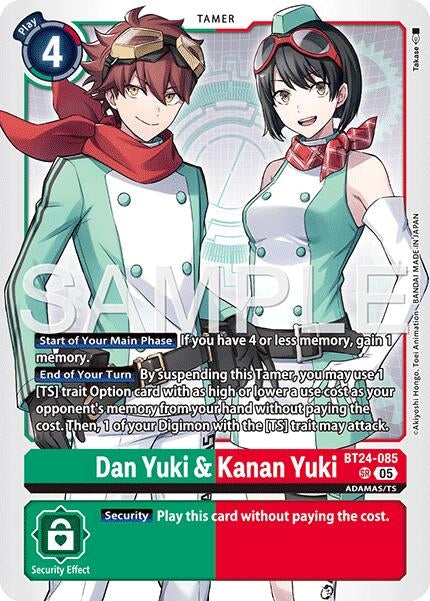 Image for Dan Yuki & Kanan Yuki (BT24-085) (Time Stranger) (BT-24) - Digimon Card Game