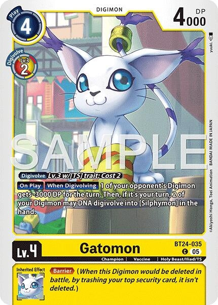 Image for Gatomon (BT24-035 C) (Time Stranger) (BT-24) - Digimon Card Game