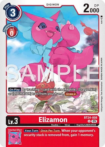 Image for Elizamon (BT24-008 C) (Time Stranger) (BT-24) - Digimon Card Game