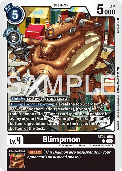 Image for Blimpmon (BT24-058 U) (Time Stranger) (BT-24) - Digimon Card Game
