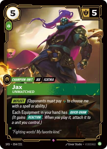 Jax - Unmatched (054/221) (Spiritforged)