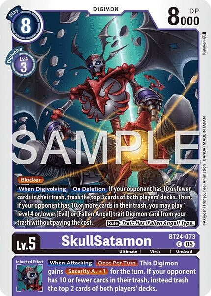 Image for SkullSatamon (BT24-073) (Time Stranger) (BT-24) - Digimon Card Game