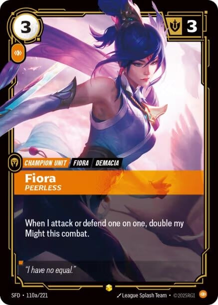 Fiora - Peerless (Alternate Art) (110a/221) (Spiritforged)