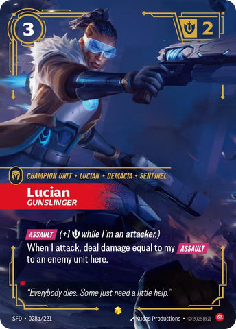 Lucian - Gunslinger (Alternate Art) (028a/221) (Spiritforged)