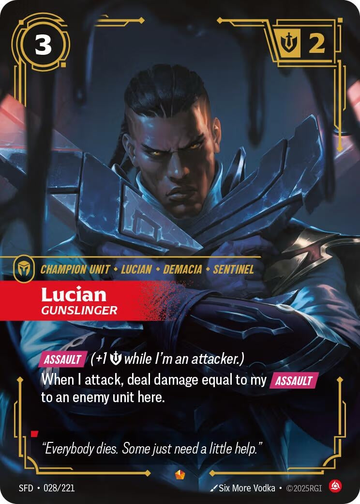 Image for Lucian - Gunslinger (028/221) (Spiritforged) - Riftbound: League of Legends Trading Card Game