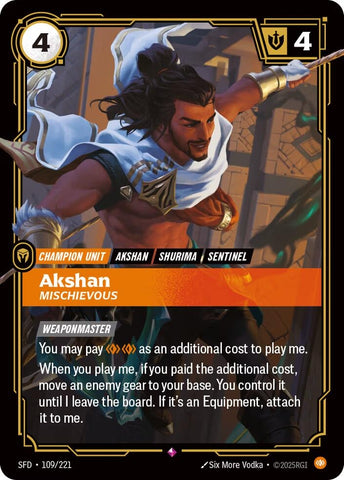 Akshan - Mischievous (109/221) (Spiritforged)