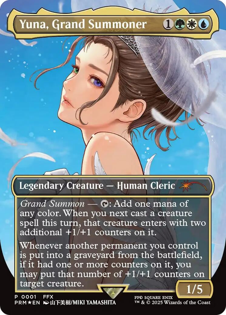 Image for Yuna, Grand Summoner (Borderless) (1) - Magic: The Gathering