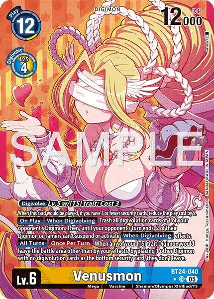 Image for Venusmon (Alternate Art) (BT24-040 SR) (Time Stranger) (BT-24) - Digimon Card Game